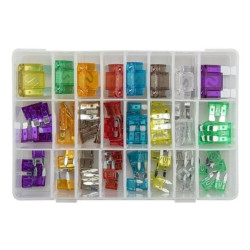 Zestaw bezpieczników samochodowych, pudełko, 88 sztuk, 3 typy 11-993
