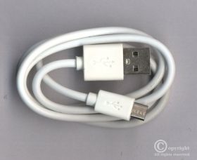 KABEL WTYK USB A - WTYK MICRO USB 31CM BIAŁY (KABUSB-MIC-031-W)