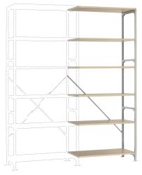 Manuflex RM4189 Moduł rozszerzający do regału 200 kg (S x W x G) 970 x 2500 x 600 mm stal cynkowany ocynkowany podłoga d