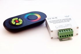 Sterownik taśm LED RGB (RF) dotykowy (144W) czarny