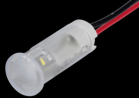 QS103XXW24 Indicator LED, 24 V DC, 10 mm, wired, white