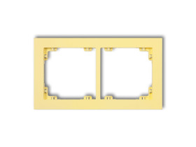 DECO Ramka 2 podwójna uniwersalna z tworzywa DECO Pastel Matt kanarkowy 43DR-2 KARLIK