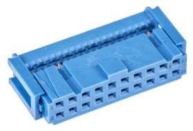 Złącze IDC 20-pinowe 2-rzędowe raster: 2.54mm Żeński Montaż na kablu TE Connectivity