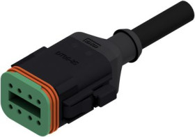 Connection cable, socket, 8 pole, straight to openend, 2m