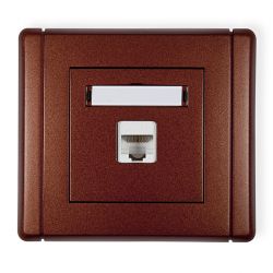 Gniazdo komputerowe pojedyncze 1xRJ45, kat. 5e, 8-stykowe