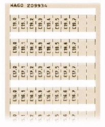 Ramka z oznacznikami E10.0-E19.7 209-934 /5szt./