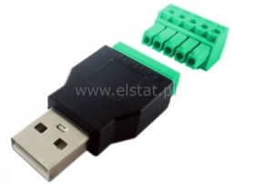 Wtyk USB ze złączem - typ A - złącze rozłączne