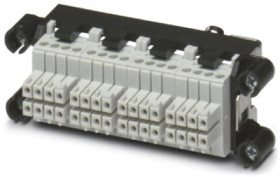 Socket contact insert, VC3, 32 pole, equipped, screw connection, with PE contact, 1607263