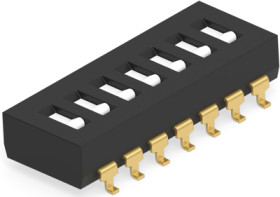 DIP switche, Off-On, 7 pole, straight, 1 A/5 VDC, 3-1825059-1