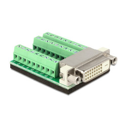 Delock DVI-D 24+1 Female Dual Link to ARK Terminal Block Adapter