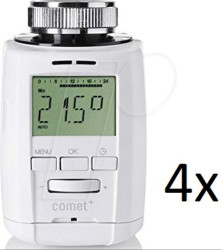 700151 Heizkörperthermostat Comet Plus, elektronisch, 4 Stück