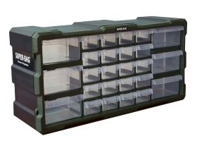 Organizer ścienny z 26 szufladkami zielony