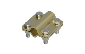 Złącze uniwersalne 2-elem. 60x60 drut8-pręt16 mosiądz 214.6 MS 21400610