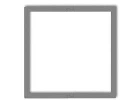 DECO Ramka wypełniająca 1 pojedyncza szary mat 27DRW-1 KARLIK