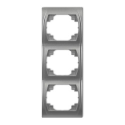 LOGO Ramka pionowa potrójna srebrny metalik 7LRV-3