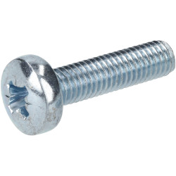 R-TECH 337186 Pozi Pan Head Machine Screws BZP M5 20mm - Pack Of 100