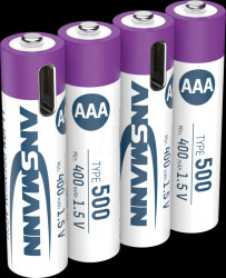 1311-0028 Li-ion battery, AAA, 400 mAh, 1.5 V, pack of 4