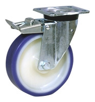 Koło samonastawne średnica kabla 125mm Otwór na śrubę LAG 300kg wysokość całkowita 163mm