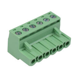 6-Way 5.00mm Right Angle Pluggable Terminal Block 15A 300V