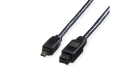 Kabel Roline Ieee 1394B / Ieee 1394, 9/4-Stykowy, Czarny, 1,8 M
