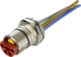 Panel plug, B23, 9 pole, bayonet locking, straight, 21943395900