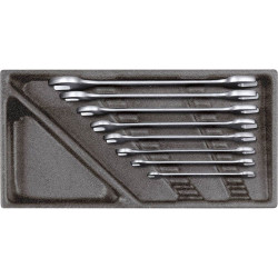 Gedore RED 3301698 Double open-end Wrench Set in 2/6 CT module, 8 pieces