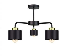 Lampa sufitowa nowoczesna 3x E27 SIMPLY BLACK/GOLD