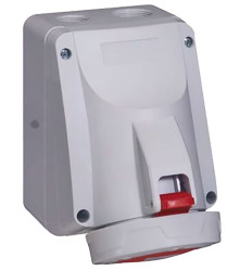 Złącze przemysłowe - zasilające 63A Gniazdo 415 V 3P + N + E Żeński Legrand Czerwony Montaż ścienny IP67