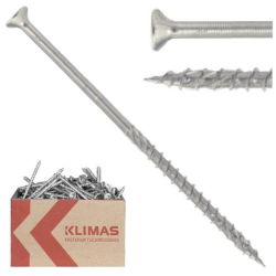 Wkręty ciesielskie z łbem stożkowym i gniazdem w białym ocynku TORX 5,0x50 MASTER 300szt.