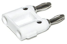 Adapter z wtykiem bananowym Męski Połączenie lutowane typ Wtyk bananowy Biały 15A Mueller Electric rozmiar 4 mm