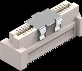 Socket header, 100 pole, pitch 0.8 mm, straight, ivory, 658807713100
