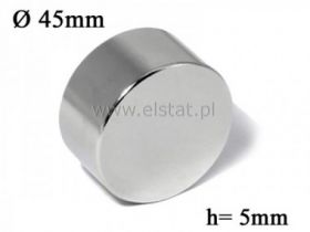 Magnes neodymowy okrągły 45x5mm