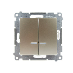 Łącznik podwójny podświetlany złoty mat DW5BL.01/44 Kontakt Simon54