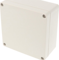 ABS enclosure, (L x W x H) 119 x 119 x 61 mm, light gray (RAL 7035), IP66, 1554NGY