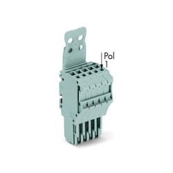 WAGO 2020-105/143-000 5-way 1 Conductor F Plug w Strain Relief &amp; Locking