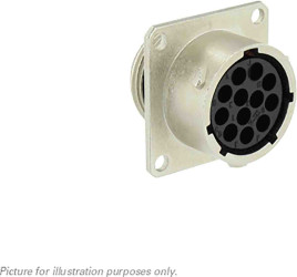 Złącze wielostykowe przemysłowe 12-pinowe Montaż na kołnierzu Wtyczka Souriau Sunbank by Eaton