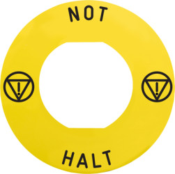 Label, Ø 60 mm, round, for emergency stop pushbutton, ZBY9230M