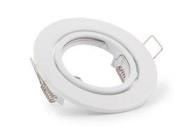 Oprawka sufitowa ruchoma z blachy tłoczonej - biała