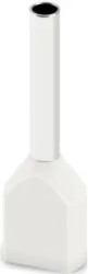 Insulated twin wire end ferrule, 0.75 mm², 17 mm/10 mm long, UL 486F, white, 2100010