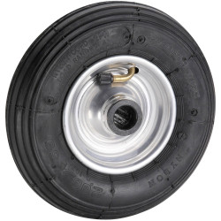 D&#xF6;rner &#x2B; helmer 740108 Pneumatic Wheel 200mm 75kg Metal Rim Groove Profile