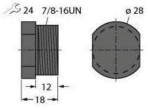 Turck 6936051 Zaślepka czujnika/aktuatora VZ8, 1 szt.