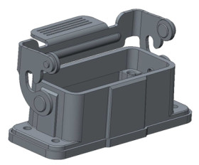 Surface mount housing, size HA10, die-cast aluminum, clip locking, IP65, T1509101000-000