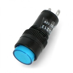 Kontrolka 12V DC - 12mm - niebieska