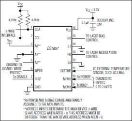 Dual Temperature-Controlled Resistors with External Temperature Input and Monitors