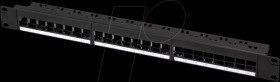 NK4065 19" Patchpanel for 24x Keystone, 1U, black