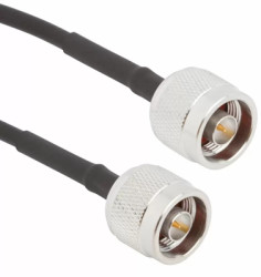 Coaxial cable, N plug (straight) to N plug (straight), 50 Ω, LMR 200, grommet black, 305 mm, 175101-17-12.00