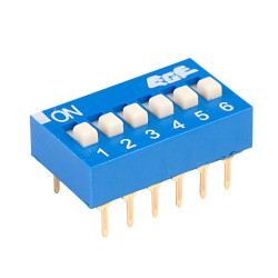 ECE EDG106S Excel 6 Pole 12 Pin DIL Switch