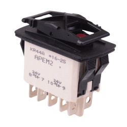 KR44CAKJJG On-On-On Auto Rocker Switch Red 24V illuminated DPDT IP68