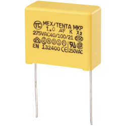 TRU COMPONENTS 450268 MKP-X2 suppression capacitor Radial 1µF 275VAC 10% 22.5mm