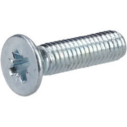 R-TECH 337069 Pozi Countersunk Machine Screws BZP M3 12mm - Pack Of 100